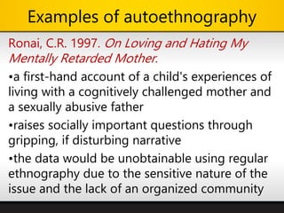 Introduction to Autoethnography | PDF