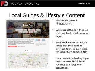 Local Guides & Lifestyle Content
 