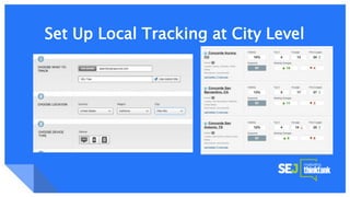 Google Knowledge Graph + SnippetsSet Up Local Tracking at City Level
 