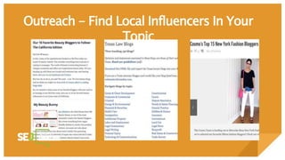 Outreach - Find Local Influencers In Your
Topic
 