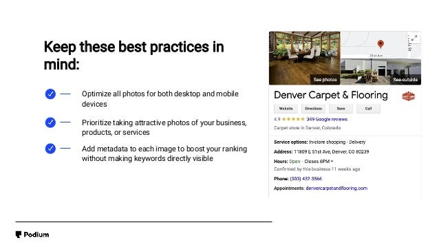 Keep your Google Business
Profile up-to-date
03
 