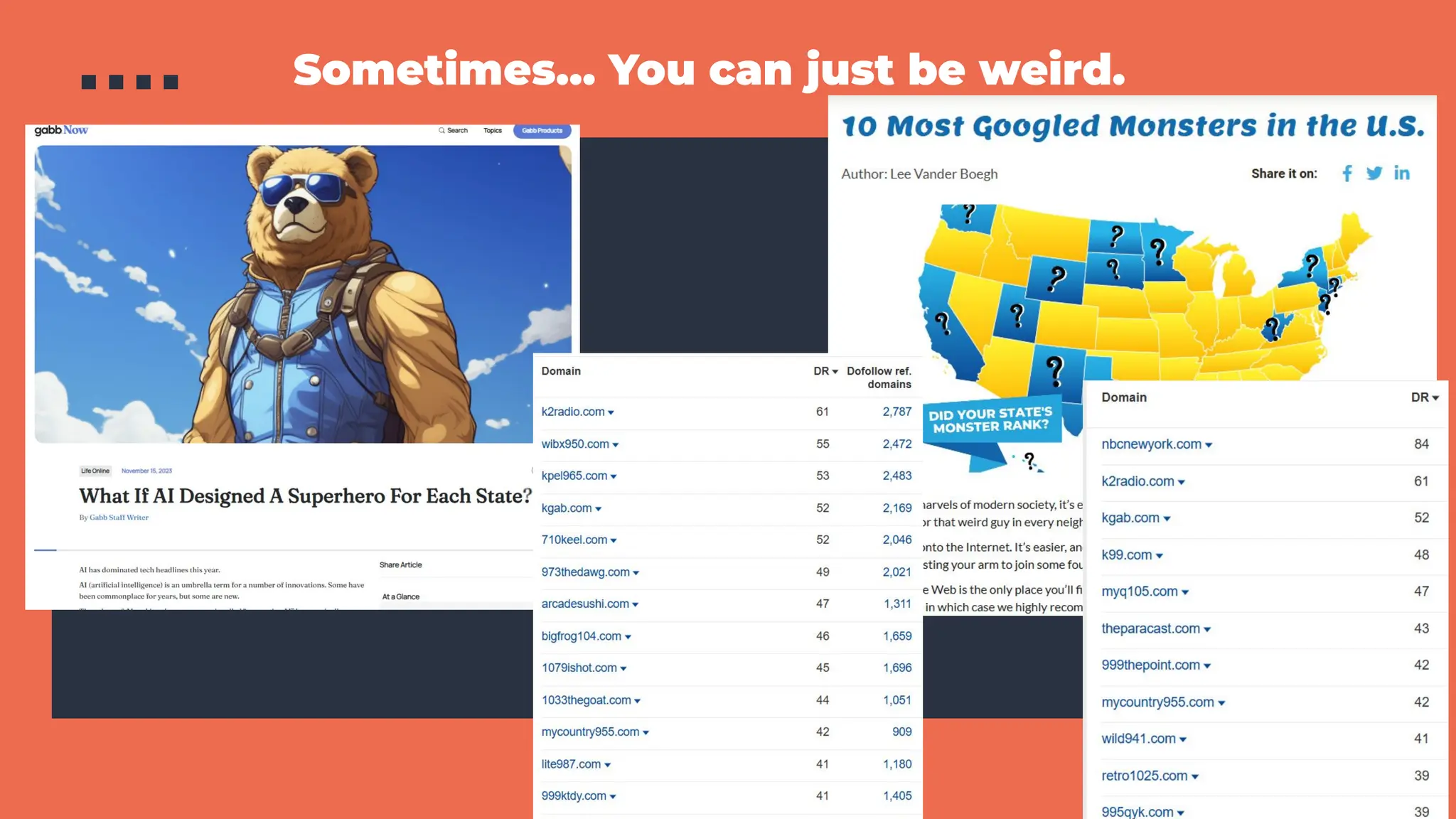 Sometimes… You can just be weird.
 