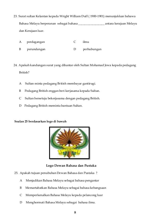 Soalan Sejarah Tahun 5 PKSR 1