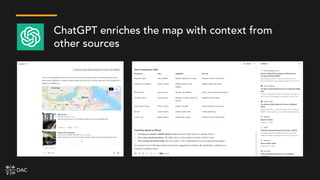 ChatGPT enriches the map with context from
other sources
 