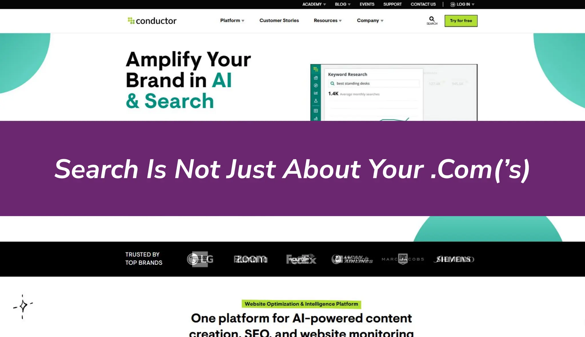 Search Is Not Just About Your .Com(’s)
 
