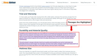 Passages Are Highlighted
 