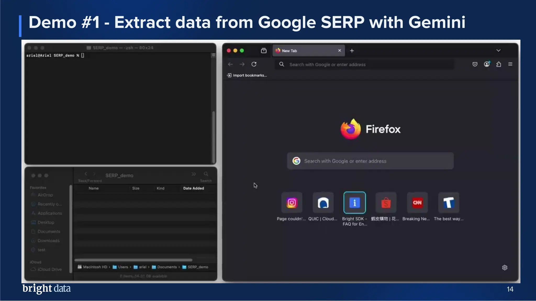 14
Demo #1 - Extract data from Google SERP with Gemini
 