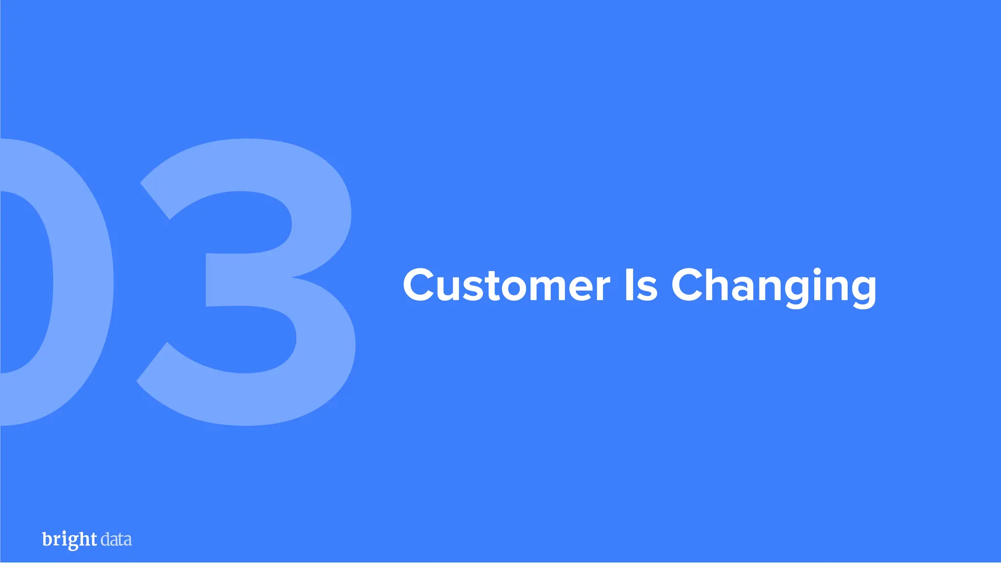 Customer Is Changing
03
 
