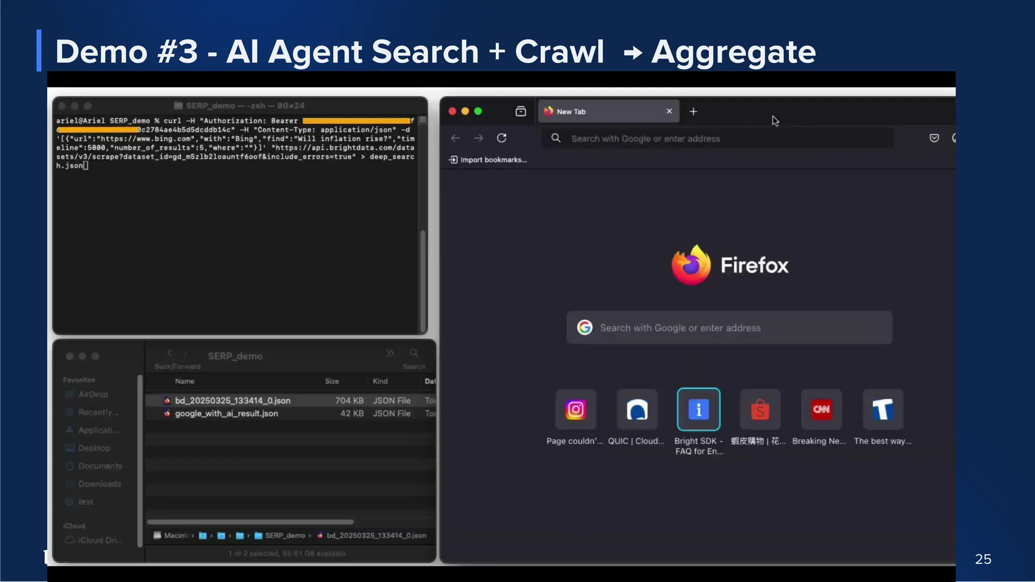 25
Demo #3 - AI Agent Search + Crawl → Aggregate
Response
 