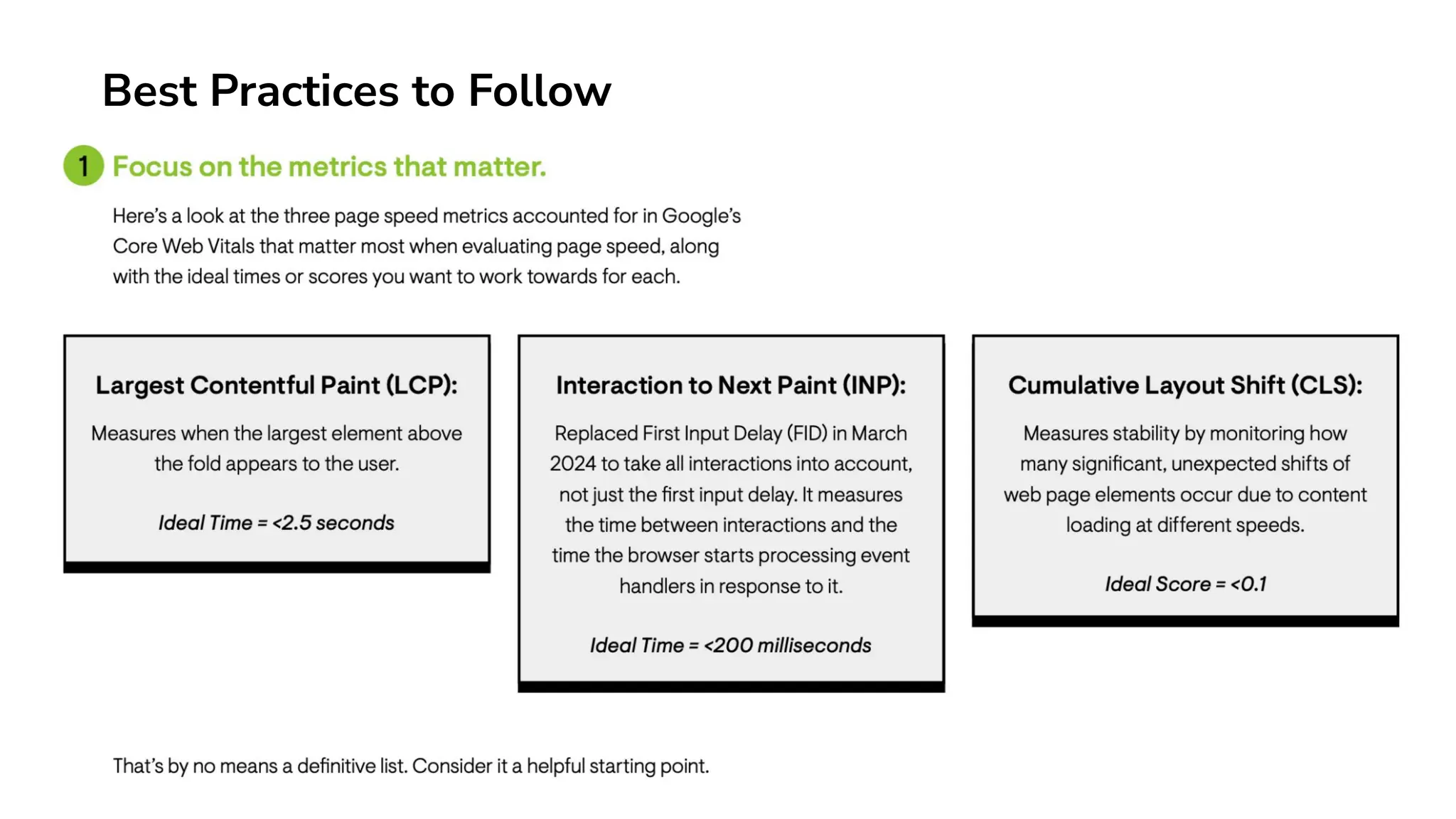 Best Practices to Follow
 