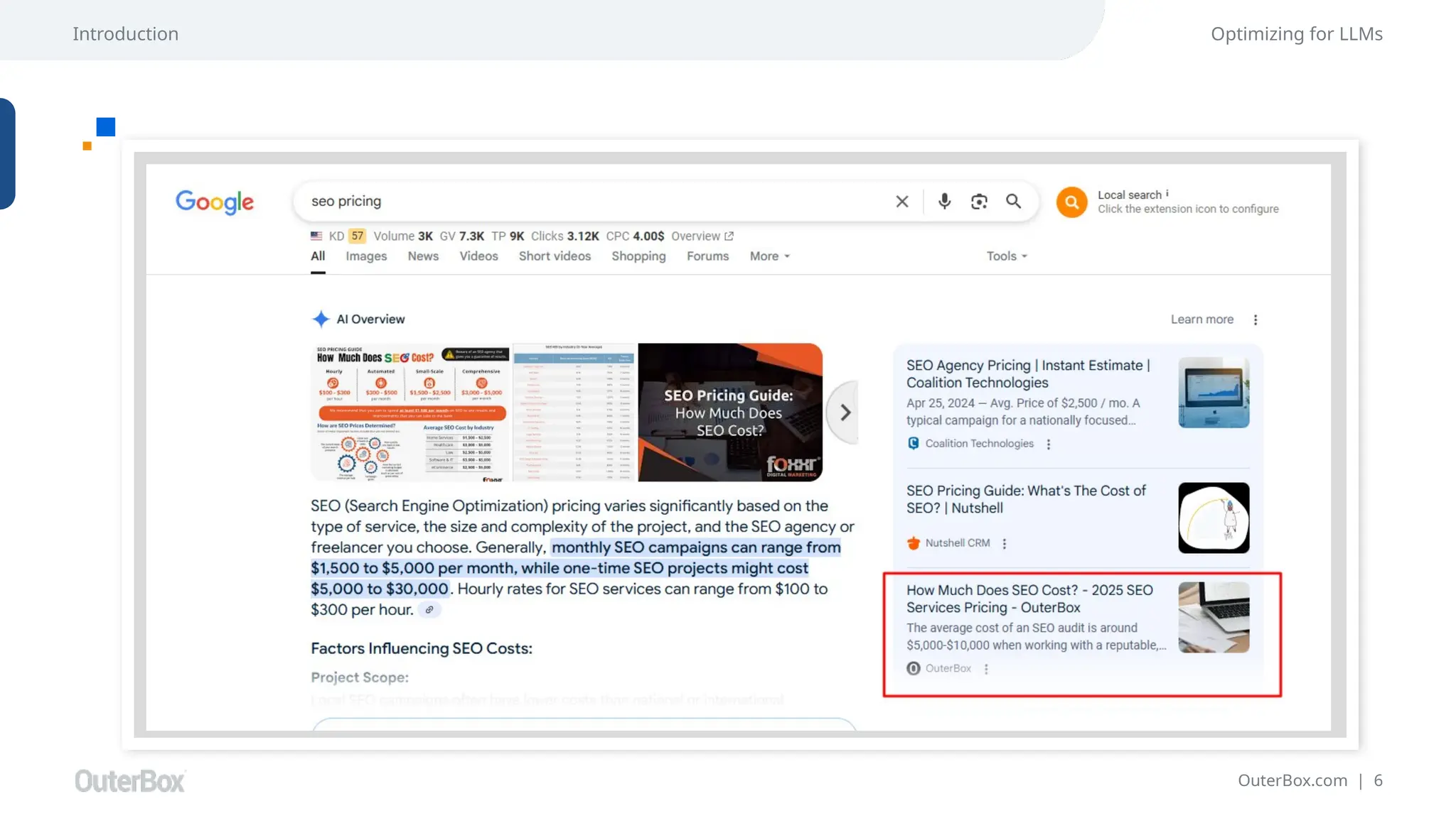 OuterBox.com | 6
Optimizing for LLMs
Introduction
 