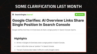 SOME CLARIFICATION LAST MONTH
 