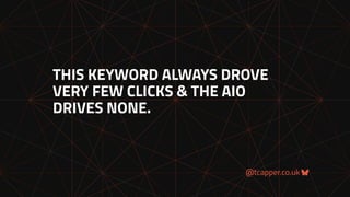 @tcapper.co.uk
THIS KEYWORD ALWAYS DROVE
VERY FEW CLICKS & THE AIO
DRIVES NONE.
 