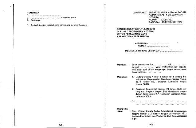 Se ka. bakn no. 01 tahun 1977 tentang permintaan dan 
