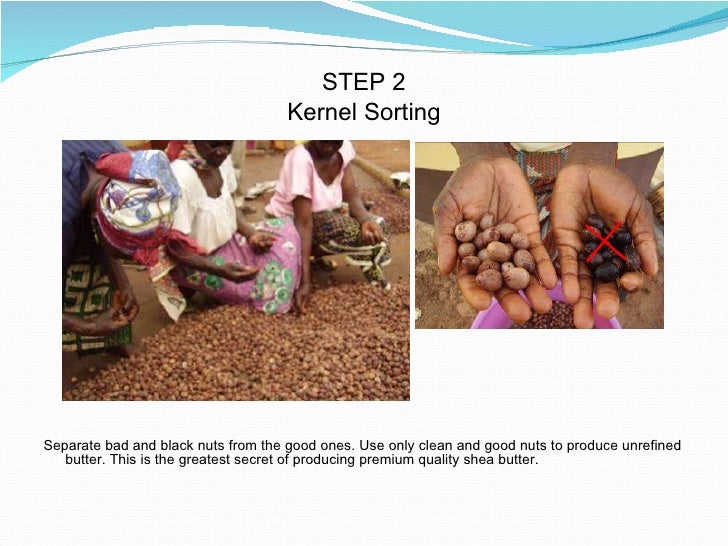 THE 10 STEPS OF PROCESSSING PREMIUM QUALITY HANDMADE SHEA BUTTER