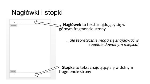 Sekcje, nagłówki, stopki i kolumny