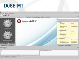  
The 25th International Conference on Software Engineering and Knowledge Engineering (SEKE'13) – Boston/MA – USA – June/2013
DuSE-MT
 