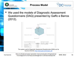 Process Model
• We used the models of Diagnostic Assessment
Questionnaire (DAQ) presented by Gaffo e Barros
(2012).
The sy...