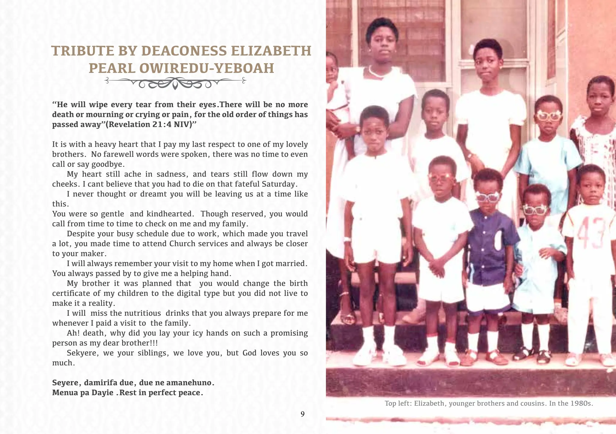 The Late Samuel Sekyere Safo-Ankoma Funeral Booklet | PDF