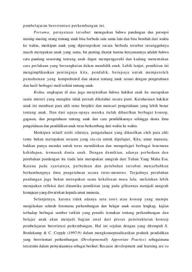 karakteristik anak usia dini
