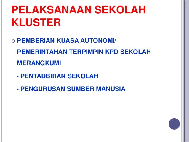 Sekolah Kluster