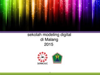 sekolah modeling digital 
di Malang
2015
!1
 