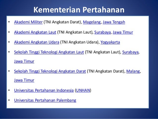 Sekolah tinggi kedinasan