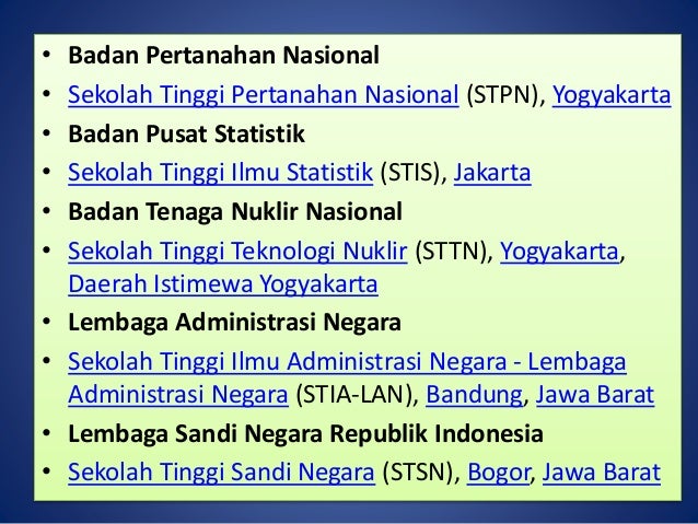 Sekolah tinggi kedinasan