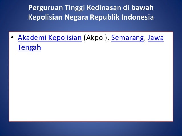 Sekolah tinggi kedinasan