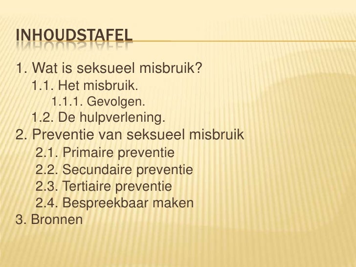 Seksueel misbruik bij jongens