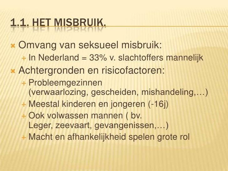 Seksueel misbruik bij jongens