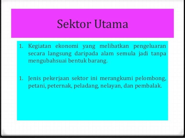 Sektor ekonomi