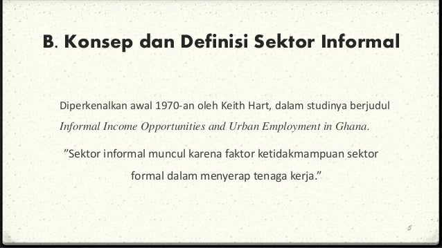 Sektor Informal Pengantar Studi Kependudukan