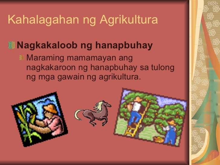 Mga Trabaho Sa Sektor Ng Agrikultura - William Richard Green