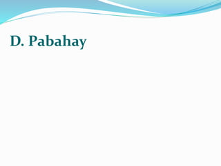 D. Pabahay
 