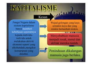 Wujud golongan yang kaya
 semakin kaya dan yang
miskin bertambah miskin.
 