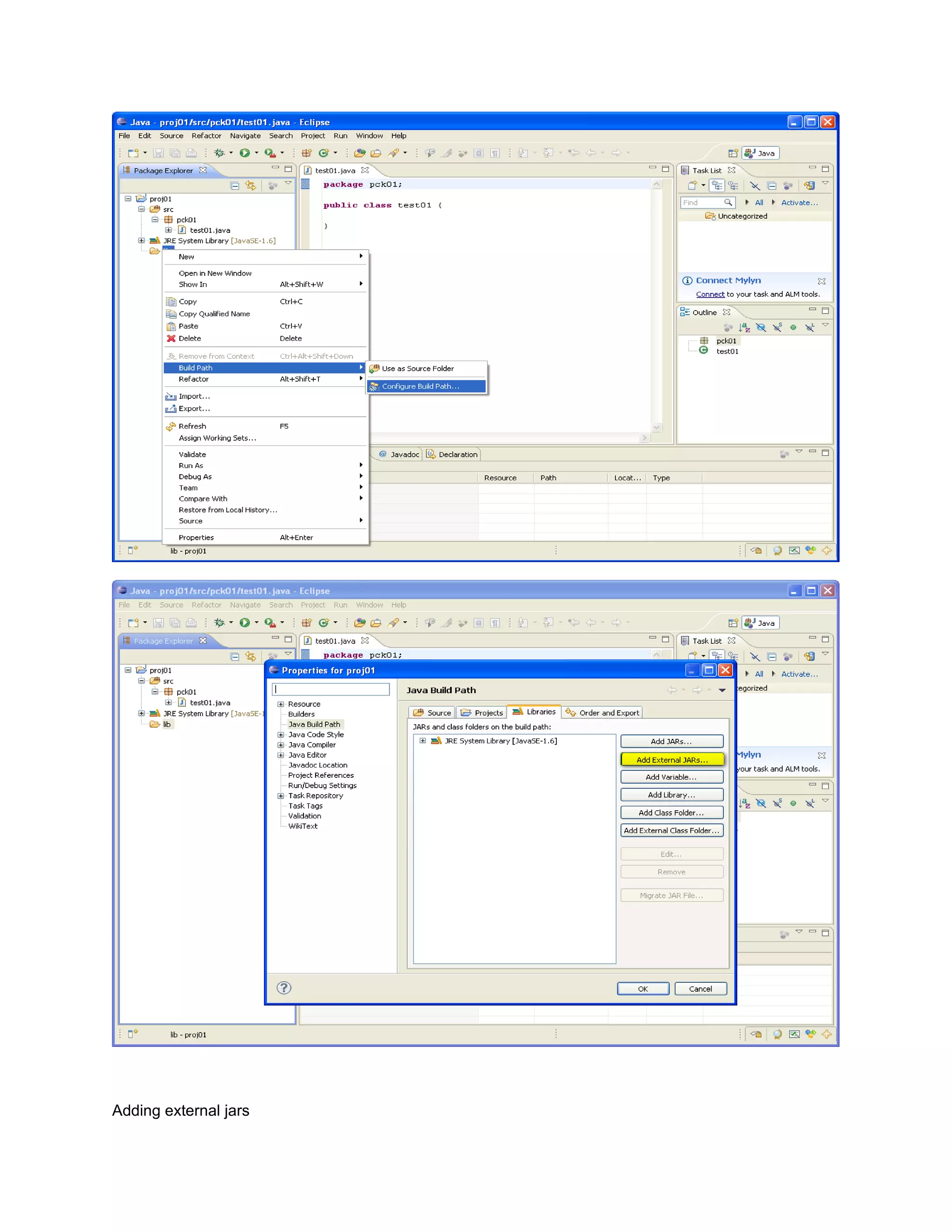 Adding external jars
 