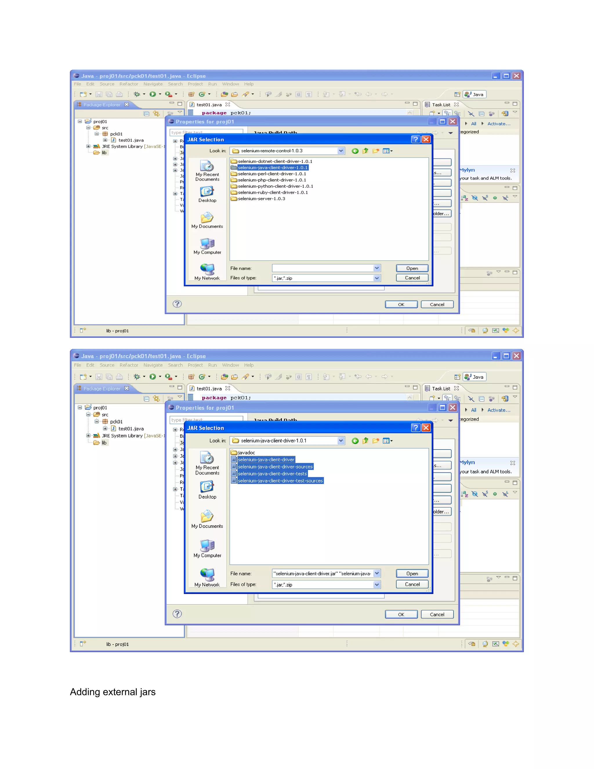 Adding external jars
 