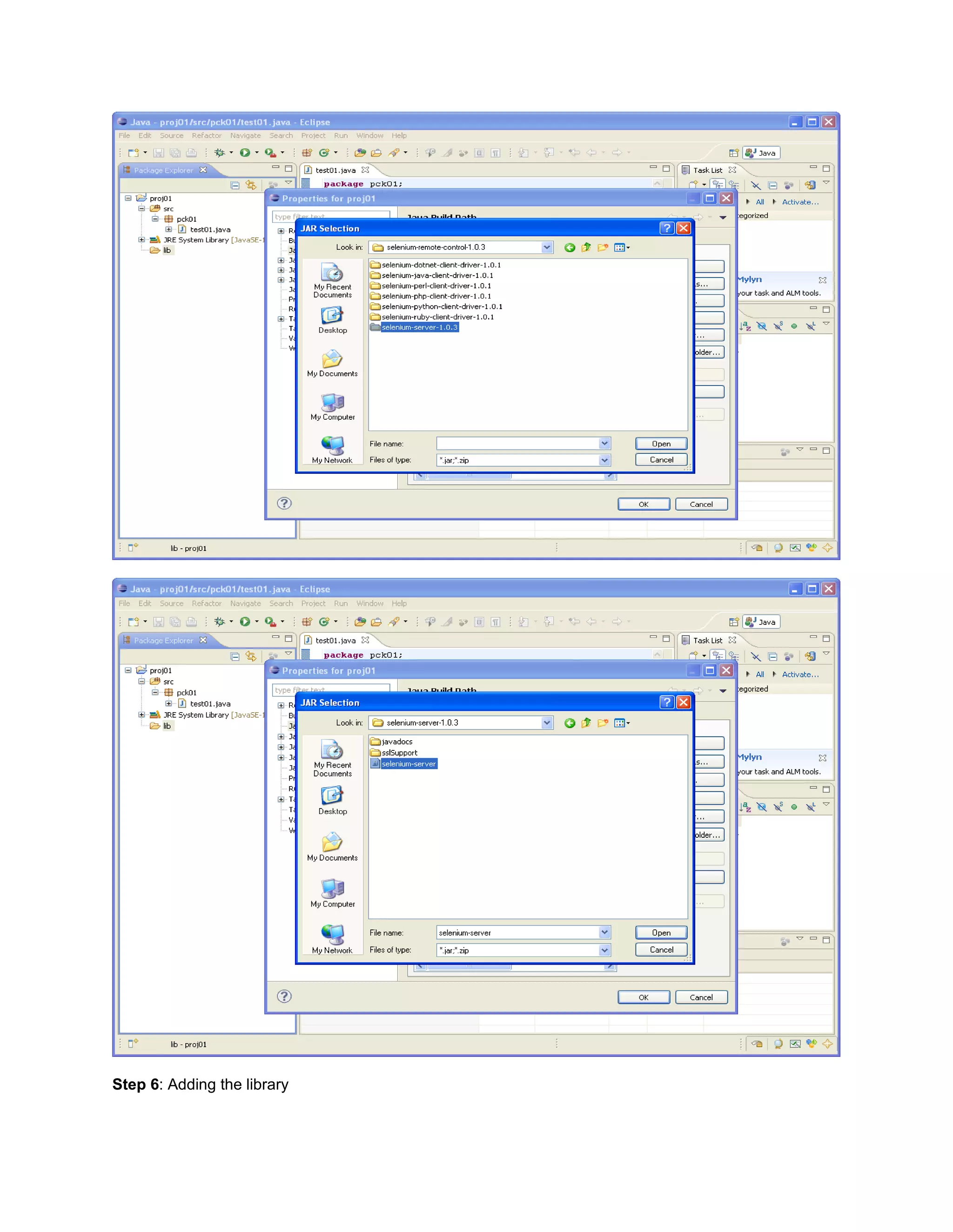Step 6: Adding the library
 