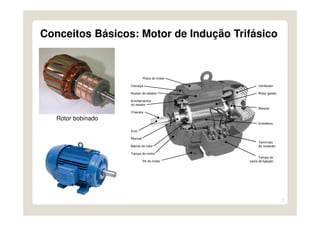 7
Rotor bobinado
Conceitos Básicos: Motor de Indução Trifásico
 