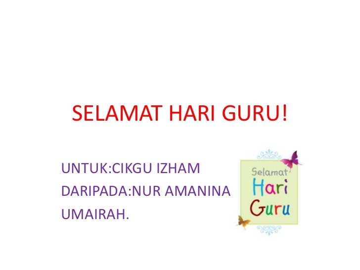 Selamat Hari Guru