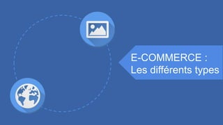 E-COMMERCE :
Les différents types
 