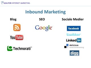 Inbound Marketing
Blog        SEO       Sociale Medier
 