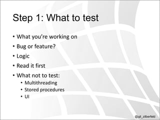 7 Steps for writing your first test | PPT