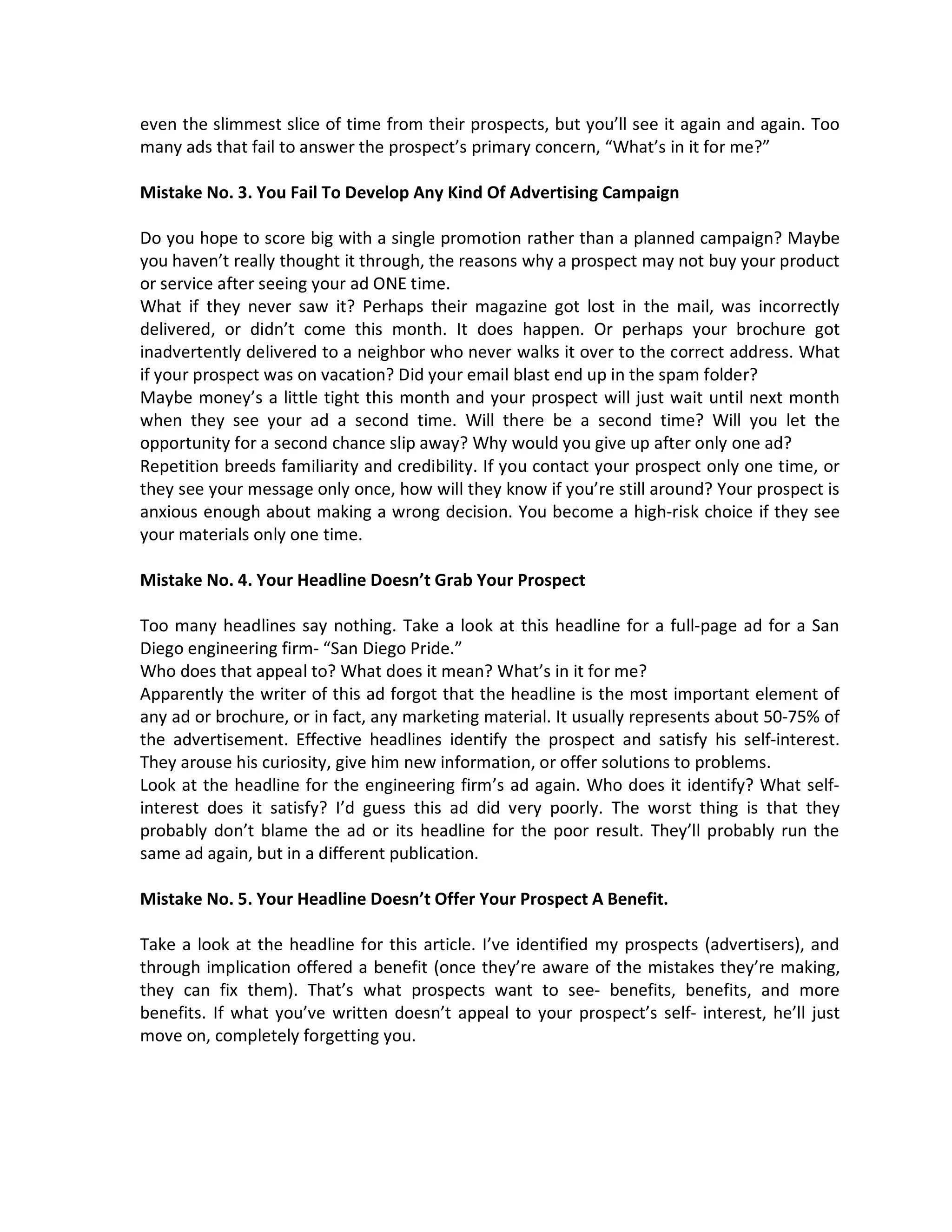 Selasturkiye 10 Common Advertising Mistakes | PDF