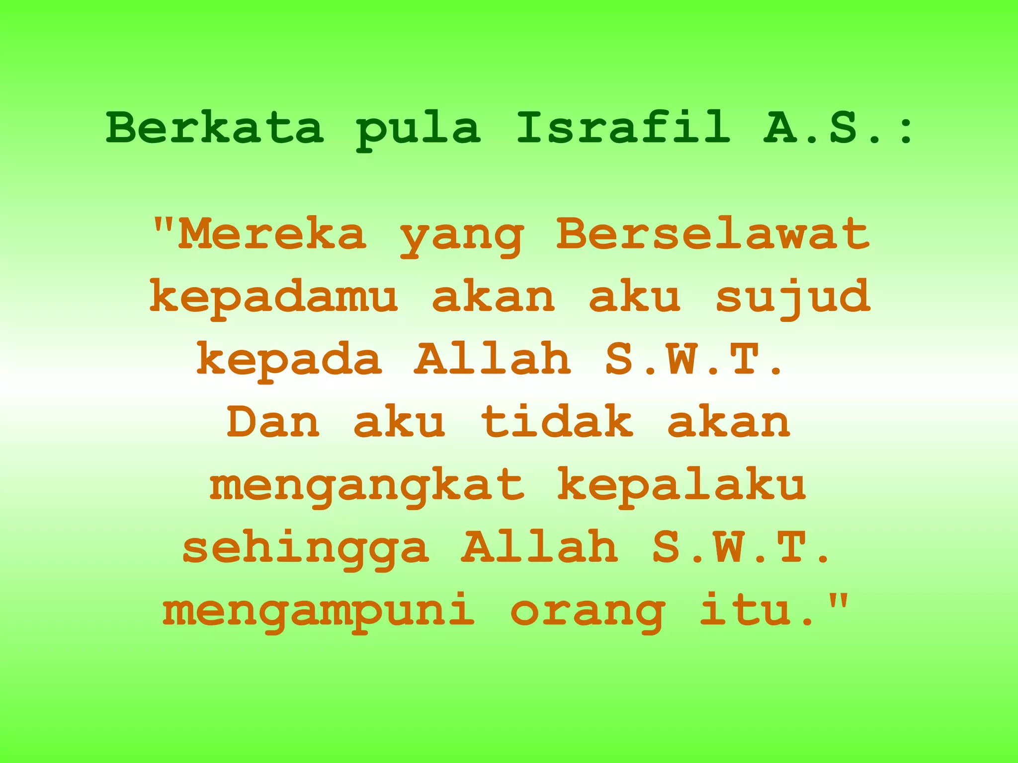 Selawat Rasulullah Selawat Ke Atas Rasulullah SAW | PPS