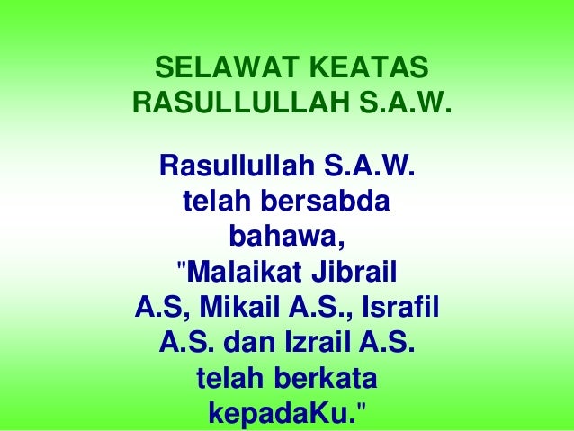 Selawat Nabi Muhammad saw Dalam Bahasa Arab dan Rumi