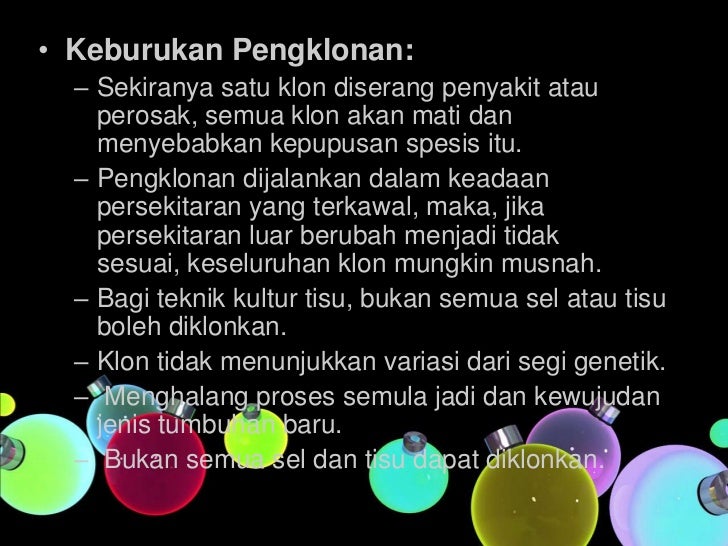 Sel Benda Hidup Kultur Tisu Dan Pengklonan Tumbuhan