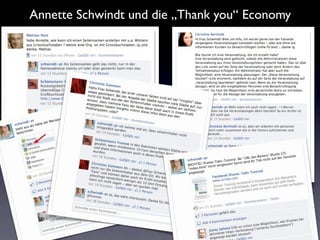 Annette Schwindt und die „Thank you“ Economy
 