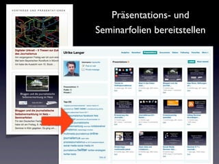 Präsentations- und
Seminarfolien bereitstellen
 